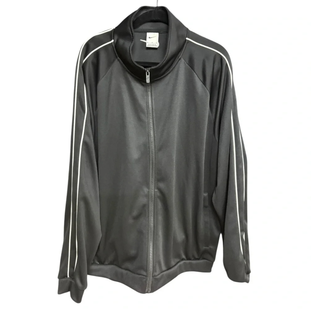 Nike Black Jacket With White Piping Sports Wear Jacket I Size: XL